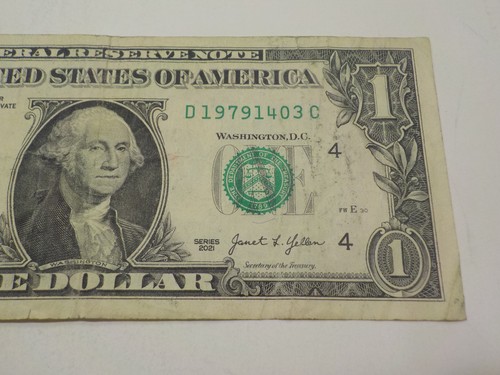 MARCH 14, 1979 OR 1979, 14 MARCH BIRTHDAY NOTE D 19791403 C 1$ Dollar Bill - Picture 2 of 4