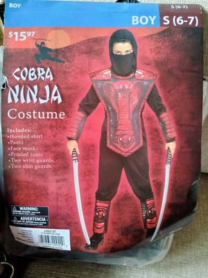 Fun World Boys Cobra Ninja Halloween Costume (Small 6/7) New