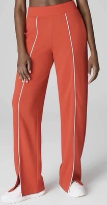 SPANX AirEssentials Poppy Pique Straight Track Pants Petite 50944Q Sz Large NWT