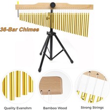 Bar Chimes Musical Instrument 36-Tone Wind Chimes Percussion w/Tripod