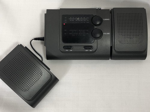 Portable Radio Mini AM/FM Radio Detachable Speakers Battery Powered LHS - Picture 4 of 10