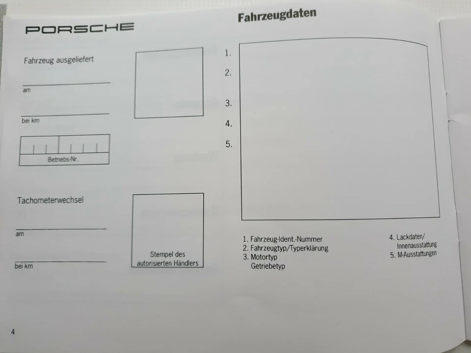 Chequera original garantía y mantenimiento Porsche 996 Carrera C2 C4 Boxster 986 Foto 4 de 4