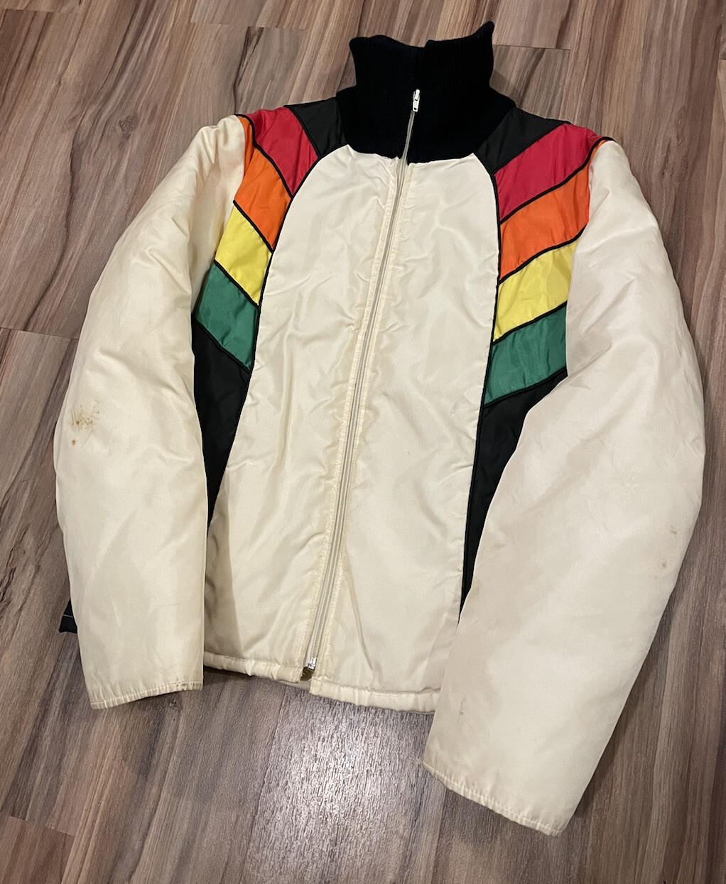 Vtg John Deere Black Rainbow Full Zip 