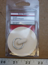 LASCO 02-3217 White Rubber Hollow Stopper for 2-Inch Drain Openings