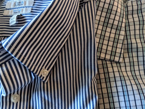 Long Sleeve Shirt Blue Stripe Check 