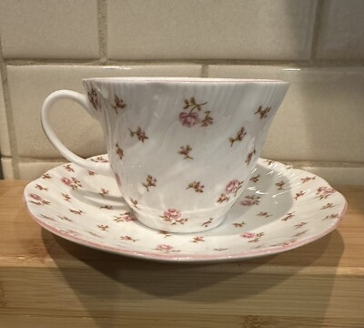 Rosina Teacup and Saucer Set , Fleur  With Delicate Roses