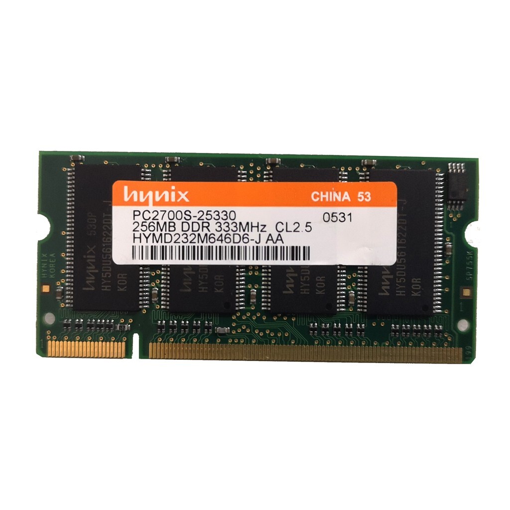 Hynix 256MB DDR PC2700 SODIMM Memory - 200-Pin Laptop RAM Upgrade