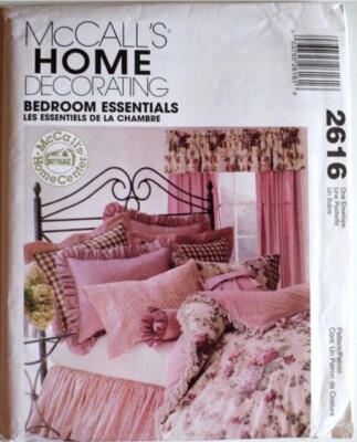 MCCALLS PATTERN 2616  BEDROOM  HOME DECORATING  CURTAINS  VINTAGE 2000 UNCUT