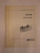 HP Model 16034E Test Fixture Operation Note, Used