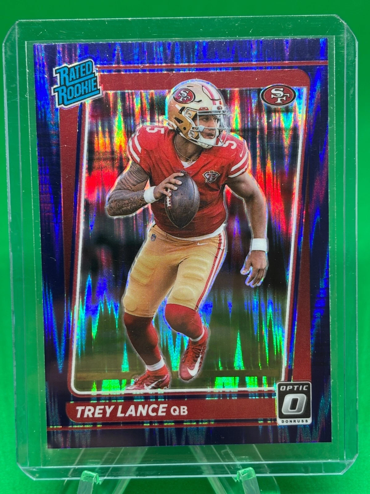 2021 Panini Donruss Optic #203 Purple Shock Trey Lance RC San Francisco 49ers