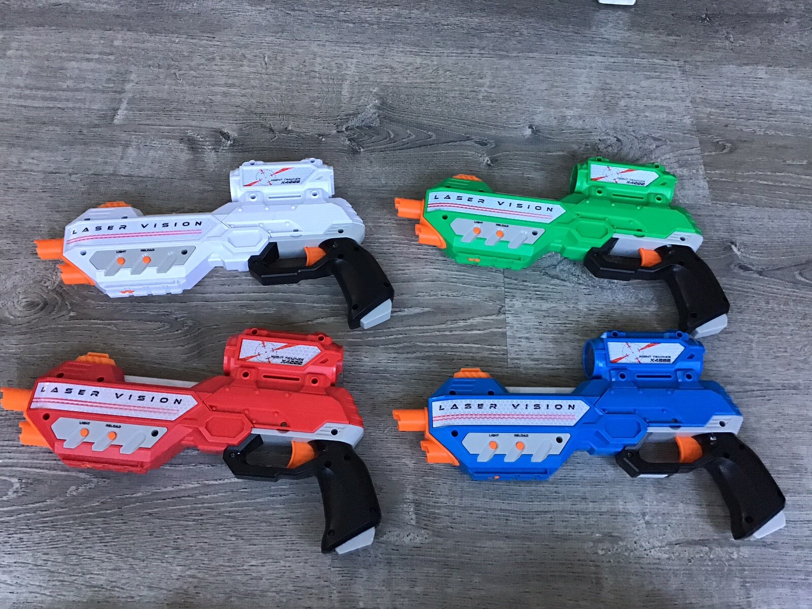 Nerf Laser Tag Vision Kids 4 Player Vision Technology Lot 4 Laser Game Laser Gun
