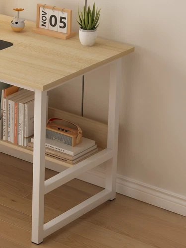 80/100cm Home Office Desk Computer Desk with Shelf Desk Home Office Workstation - Picture 3 of 12