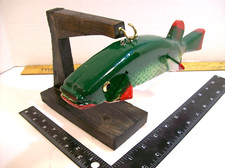 Spearing Decoy 10" Red Horse Sucker Theme & Stand - Handcrafted in U.S.A. - WRS