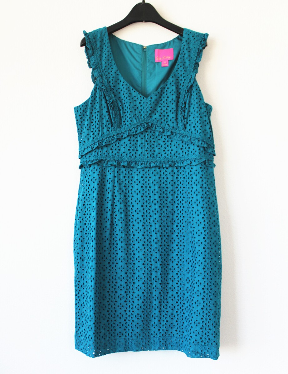 lilly pulitzer cotton shift dress LILLY PULITZER ELIZA MINI SHIFT DRESS 100% PIMA COTTON FLORAL BLUE & WHITE SIZ S