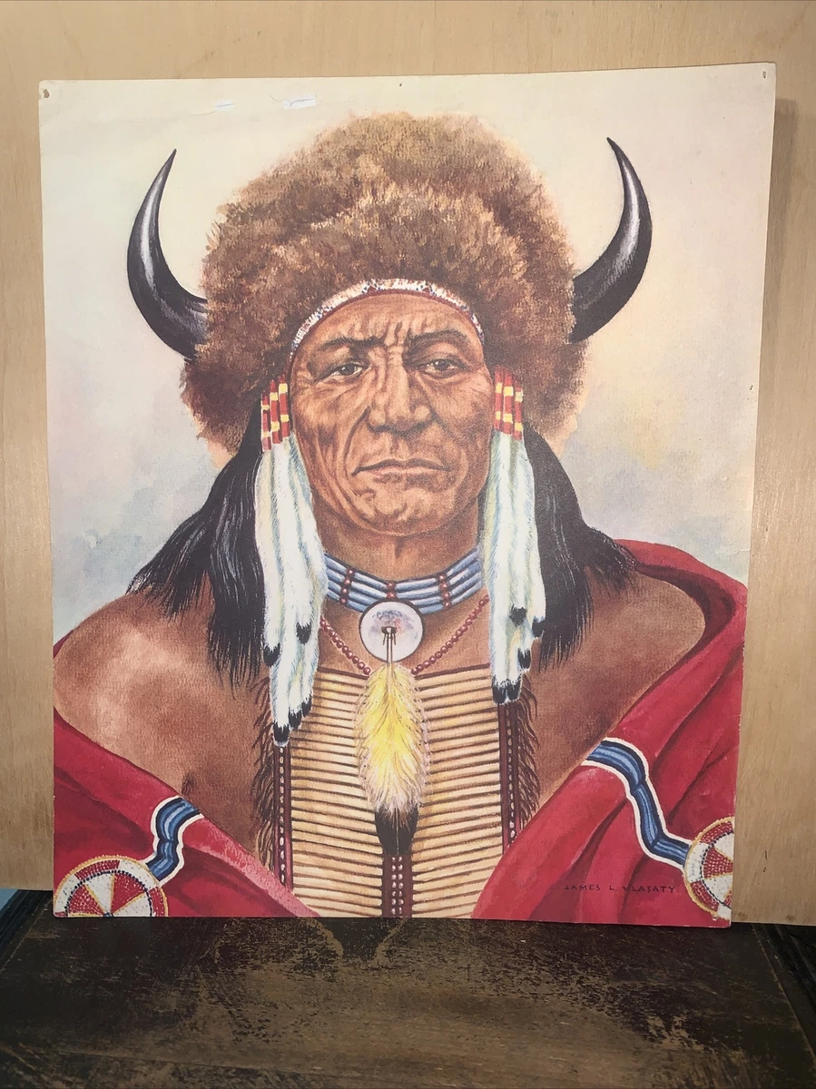 CHIEF DULL KNIFE CHEYENNE -PRINT- NATIVE AMERICAN INDIAN ART VINTAGE  (Vlasaty) | eBay