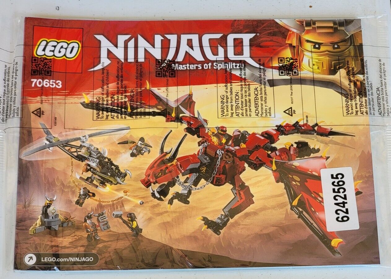 NEW! Lego 70653 Ninjago Masters of Spinjitzu Firstbourne Instruction MANUAL ONLY