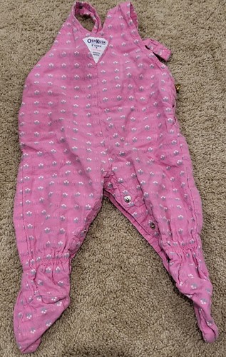 Vintage Osh Kosh B'Gosh Vestbak Footed Overalls 3-6 Months, 100% Cotton - Picture 3 of 9