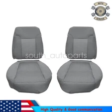 For 2011 2012-2014 Ford F-150 Driver Passenger Top Bottom Cloth Seat Cover Gray