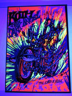 Vintage Psychedelic Blacklight Poster KOTH DARK ANGEL EARTH IS