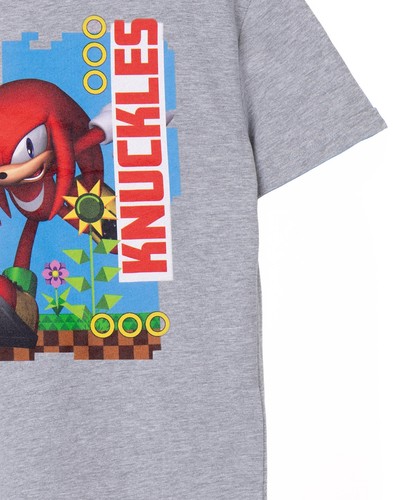 Sonic the Hedgehog Grey Knuckles Short Sleeved T-Shirt Unisex Kids - Picture 4 of 40
