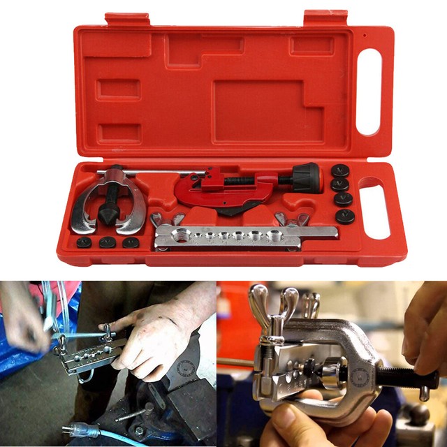 2pc Tubing Pipe Flaring Dies Tool Kit 3/16" 5/8" Flare Tubing Air