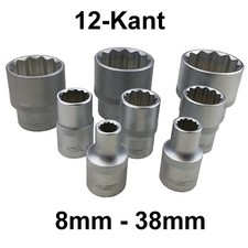 Stecknuss 12-kant 1/2-Zoll 8mm - 38mm - nach Wahl - Vielzahn Nuss Steckschlüssel