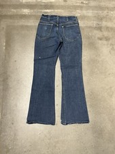 True Vintage 70s Lee Flare Bell Bottoms Dark Denim Jeans Talon 28 x 30.5