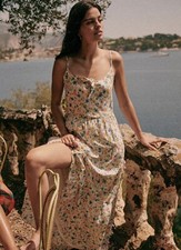 SEZANE TAMARA DRESS PASTEL MINI FLOWERS Size 6