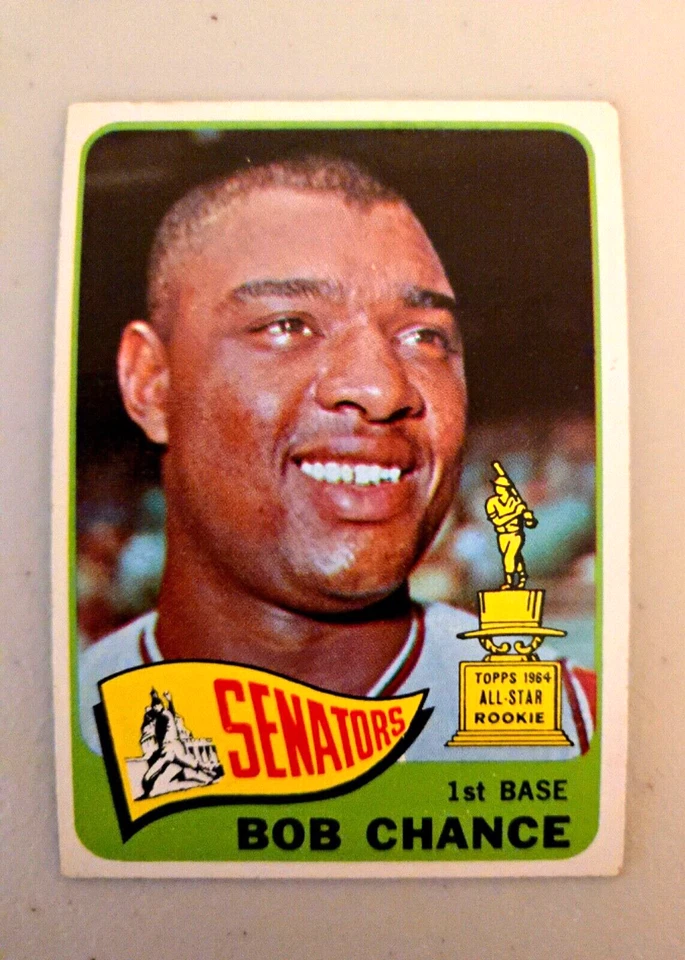 Lote de 9 tarjetas de béisbol vintage Topps Washington Senators 1965. BOB CHANCE Foto 3 de 4