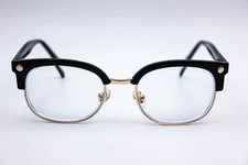 Muse Elliot Black/Gold Medium Browline Eyeglasses Frames 31-M10033 51-18-145