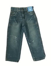 Gymboree Pants Boys Classic Sz 4 Slim Paint Splatter Denim Jeans NWT