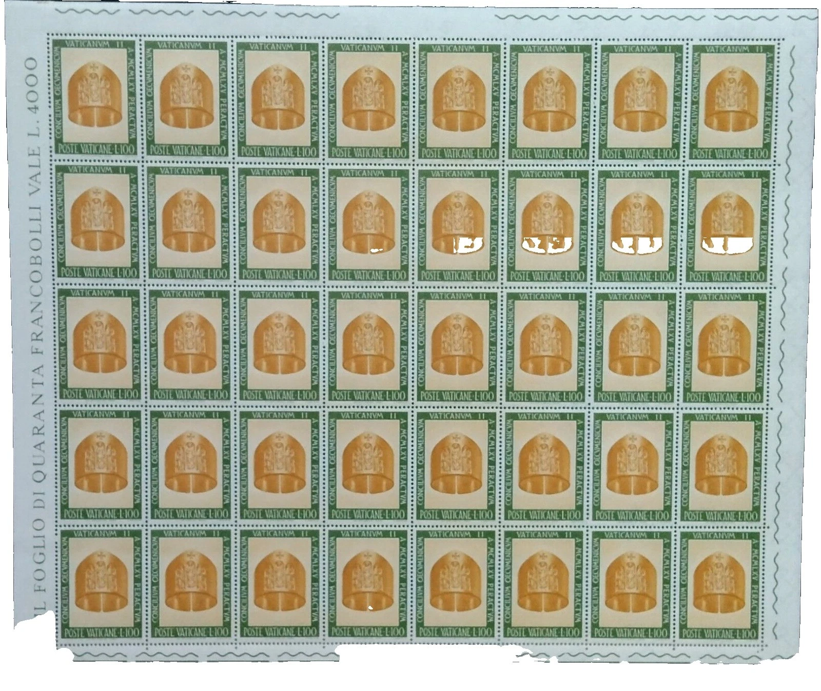 体系结构十进制梵蒂冈邮票