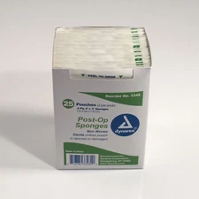 Dynarex Post-op Sponge 4 Ply Sterile 2's, 4 x 3 inch, 25 per "pack" #3348  &
