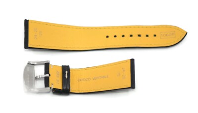 Breitling Black Leather Strap 24mm | eBay