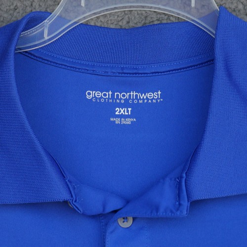 Great Northwest Men's Polo Shirt Size 2XLT Blue Golf Casual Big & Tall - Picture 3 of 10