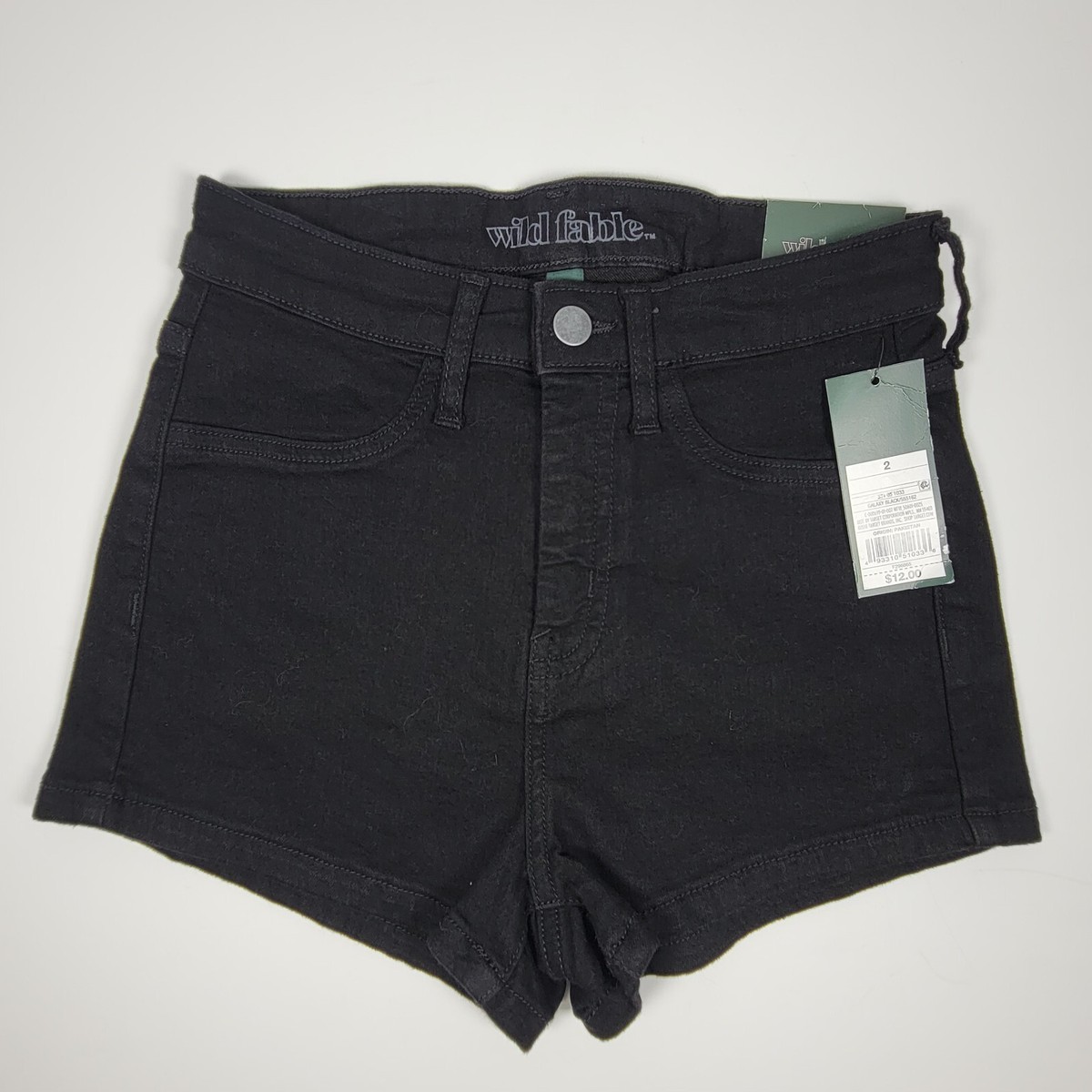 Women's High-Rise Jean Shorts Wild Fable™ Black Size