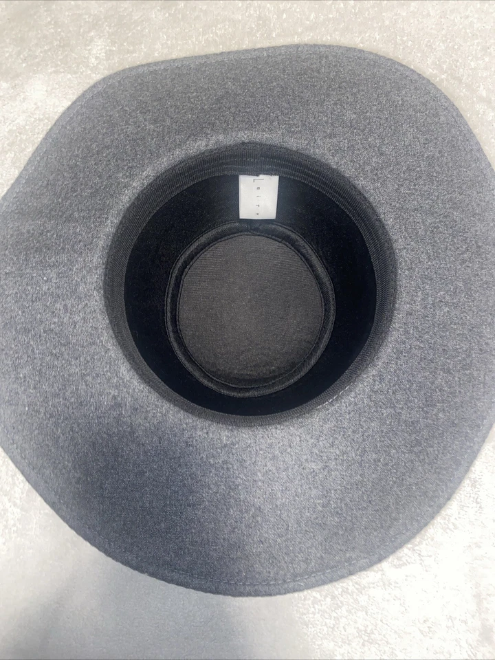 Sombrero floppy para mujer LEITH gris carbón mezcla de lana Foto 3 de 4