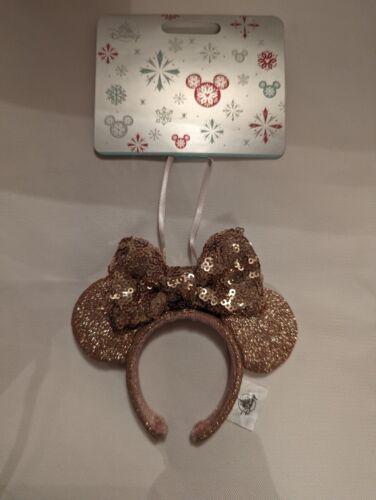 Disney Store Minnie Mouse Golden Ears Headband Hanging Ornament Christmas spark - Picture 1 of 2