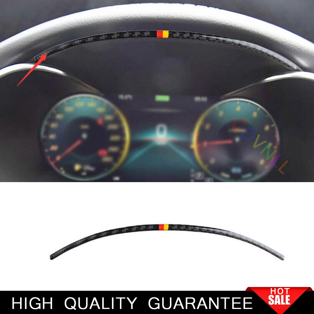 For Mercedes-Benz GLC 16-22 Real Carbon Fiber Central Console Dashboard Strip 1*