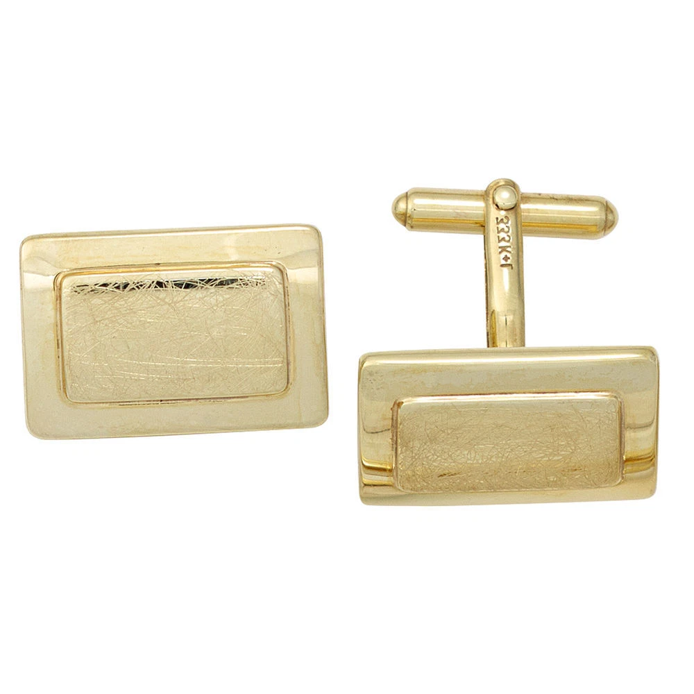 Boutons De Manchette Or 18 Carats - Style Ovale Raffiné - Pour Homme Et Femme - Neuf Avec étiquettes