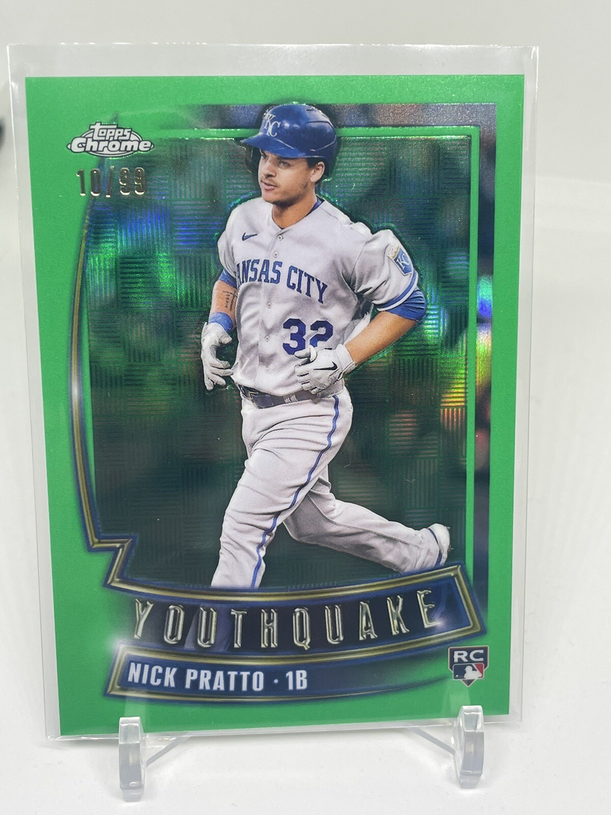 Topps Chrome 2023 Nick Pratto Rookie Youthquake Green Refractor #/99 YQ-44 RC