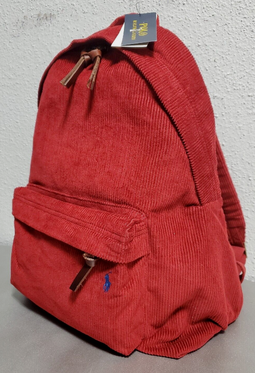 Polo Bear Ralph Lauren Corduroy Backpack School Adult Child