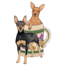 Miniature Pinscher Min Pin Magnet Wooden