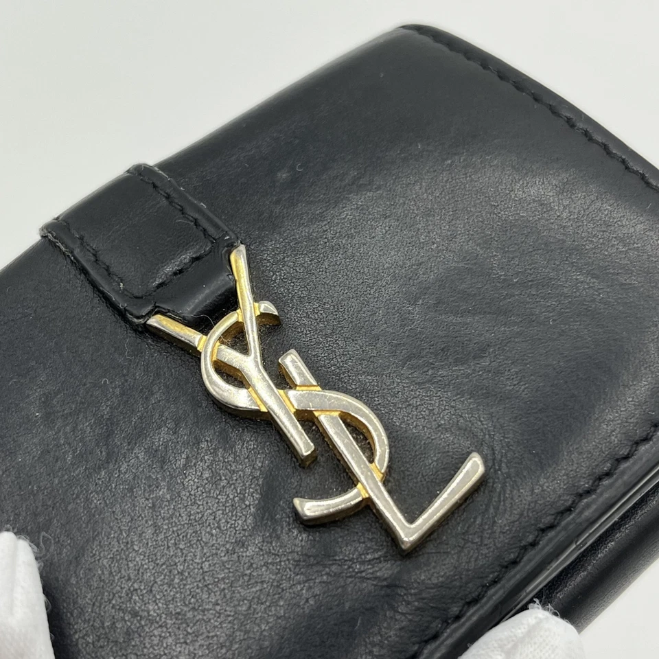 Cartera YSL Cuero Cassandra Negra Yves Saint Laurent Tríptica Automática de Japón Foto 4 de 4