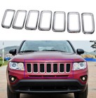 <!--F#f_0-->fits Jeep Compass 2011-16 Chrome Front Grille Vent Hole Grill Inserts Trim Frame<!--F/-->