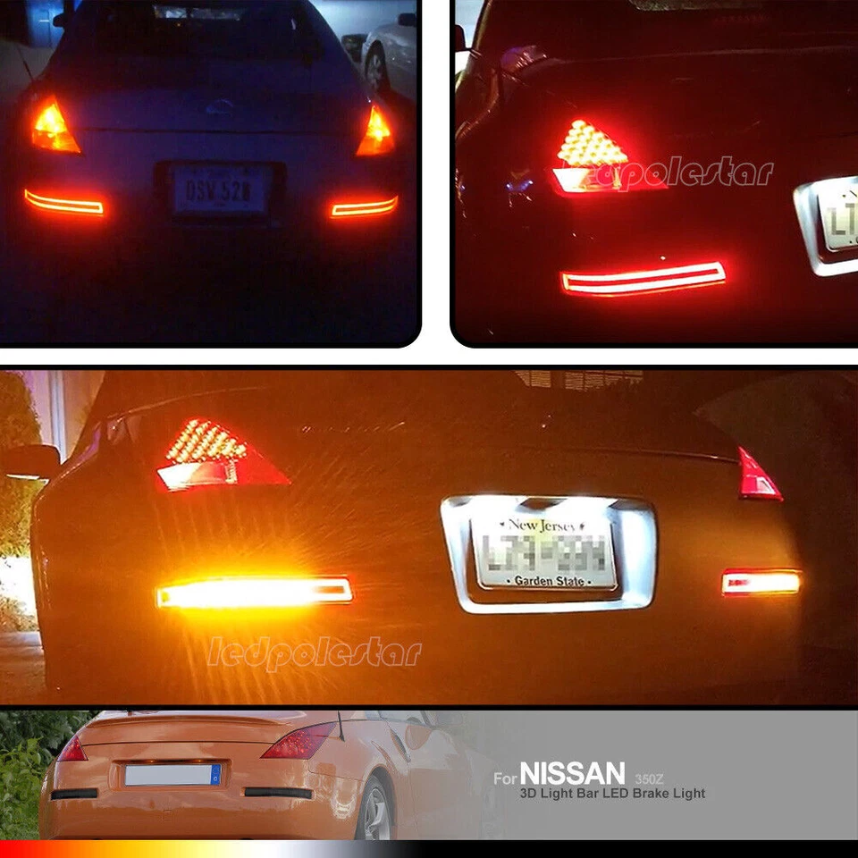 Luces traseras antiniebla LED secuenciales luz de freno señal de giro para 03-09 Nissan 350Z Foto 3 de 4