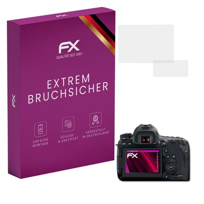 atFoliX Glasfolie für Canon EOS 6D Mark II Panzerfolie 9H Schutzpanzer