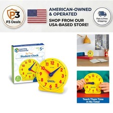 Big Time Student Clock - Educational 12-Hour Clock for Ages 5 , Gift of Learning