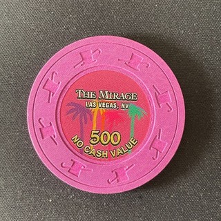 Mirage Las Vegas Nevada 500 NCV no cash value obsolete poker tournament gaming
