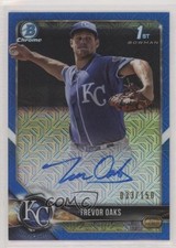 2018 Bowman Chrome Prospect HTA Blue Mojo Refractor 33/150 Trevor Oaks Auto 00c9